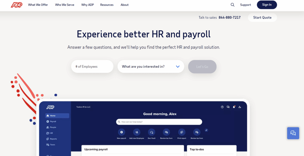 ADP payroll providers