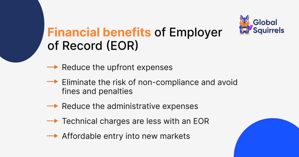 Financial benefits of using an employer of record