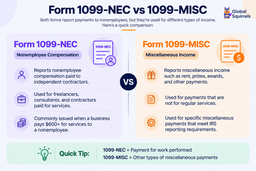 1099 NEC vs 1099 MISC