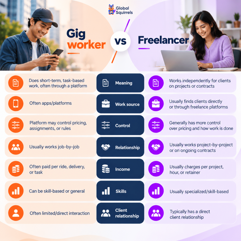 Gig Worker vs Freelancer