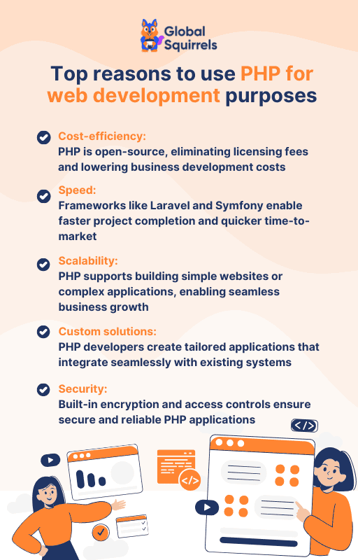 Top reasons to use PHP for web development purposes