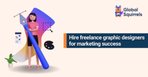 freelance graphic designer creating marketing visuals