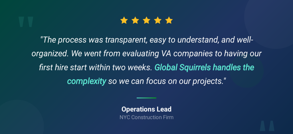 Client testimonial