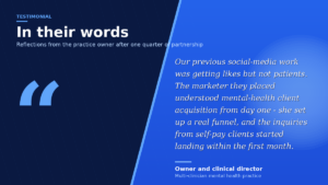 Multi-Clinician mental health remote hire Testimonials