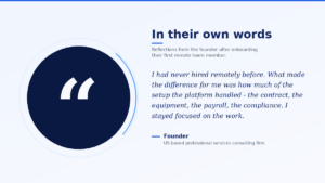 Testimonial remote marketing specialist to US firm