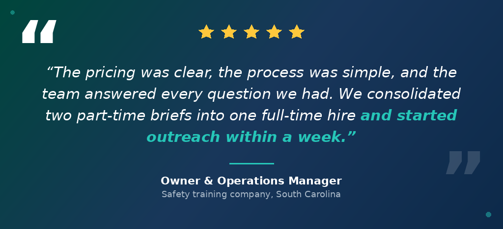South Carolina safety training company testimonial