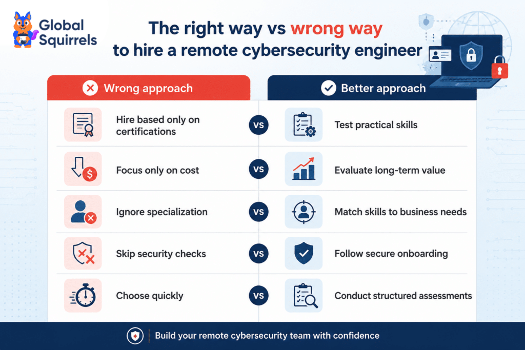 The right way vs wrong way to hire a remote cybersecurity engineer
